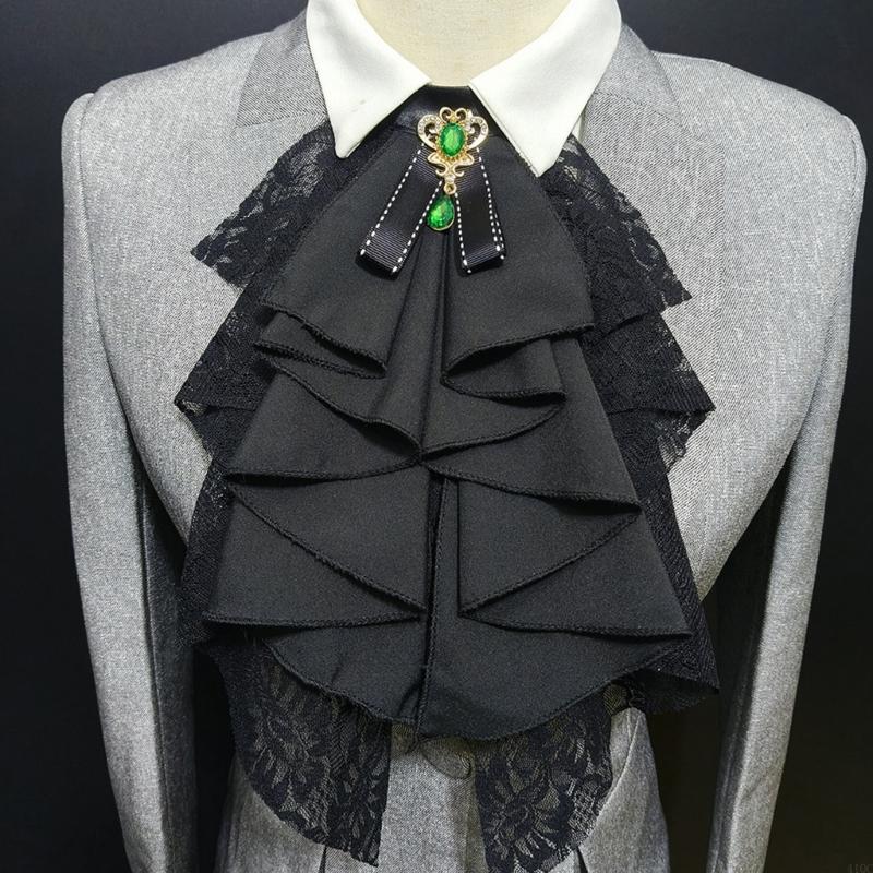 Victorian Women'S Formal Wear - フリルデザインのレース取り外し可能な首輪エレガントなジャボ襟装飾ネックウェア女性のための日常とフォーマルイベント
