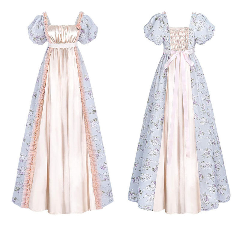 Victorian Women'S Formal Wear - 中世のビクトリア朝風エレガントなガウン、ボールドレス、女性用ハイウエストティーパーティードレス、ステージパフォーマンス、ハロウィン、カーニバルコスチューム
