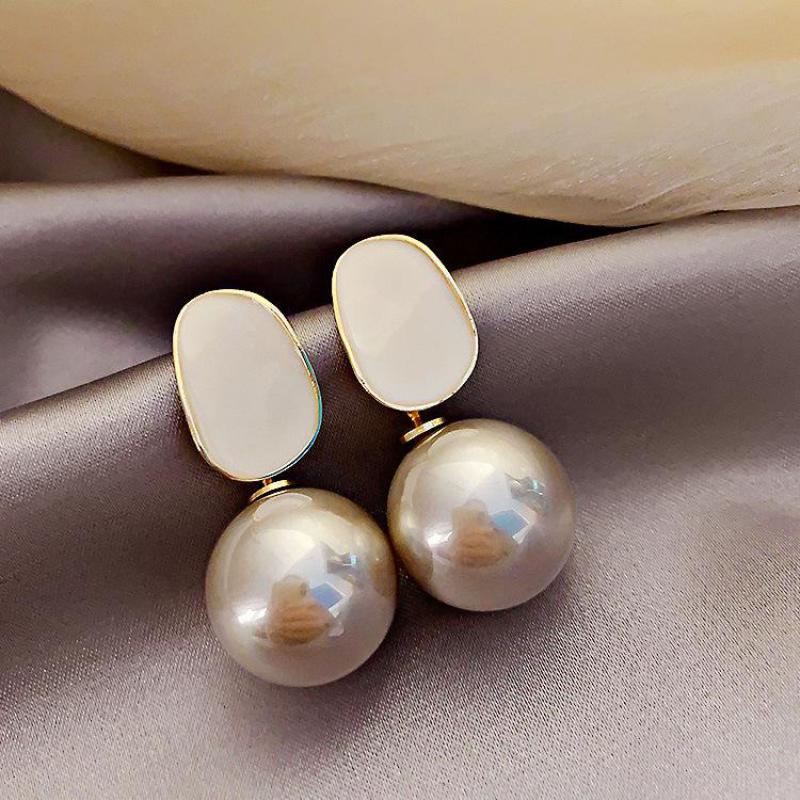 女性のための大きなブランドのイヤリング,女性のための真珠と一 - Pearl Earring Stud のレビューと価格