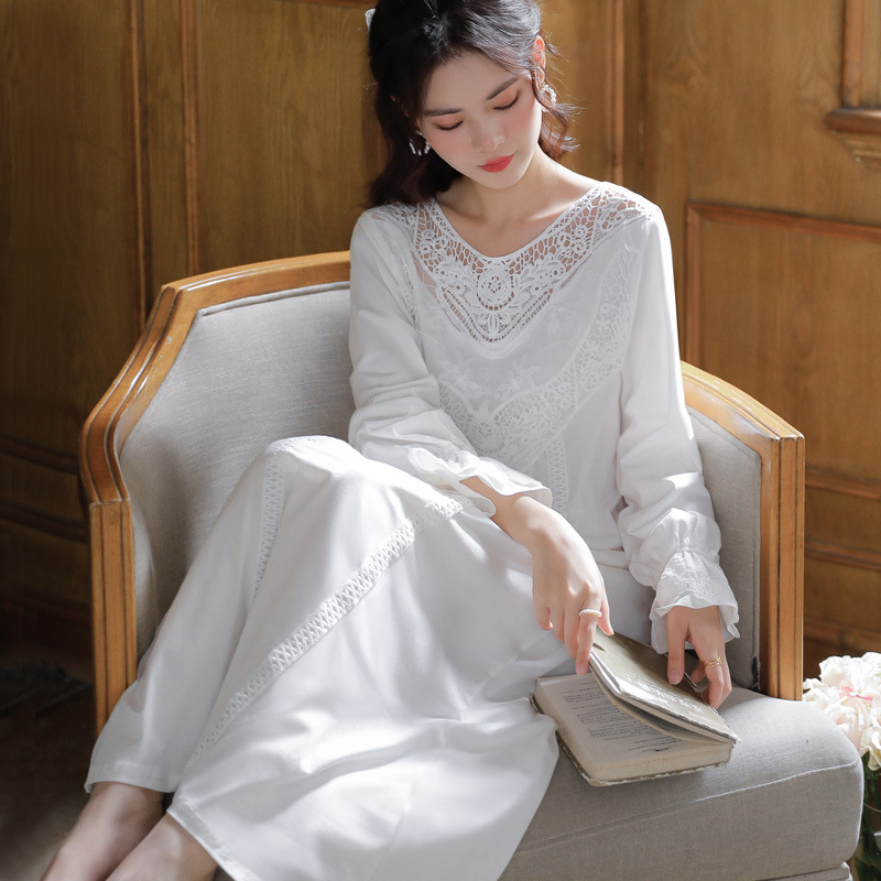 ロマンチックなレースのナイトドレス女性フレンチスタイル妖精睡 - Victorian Women'S Formal Wear のレビューと価格
