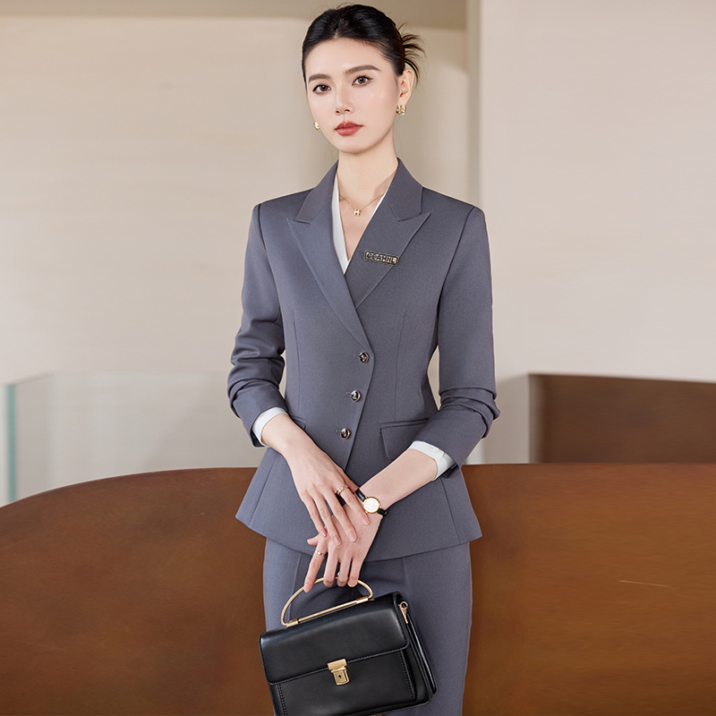 高品質生地フォーマルパンツスーツ秋冬女性用ビジネスワークウェ - Formal Winter Wear Women Jacket のレビューと価格