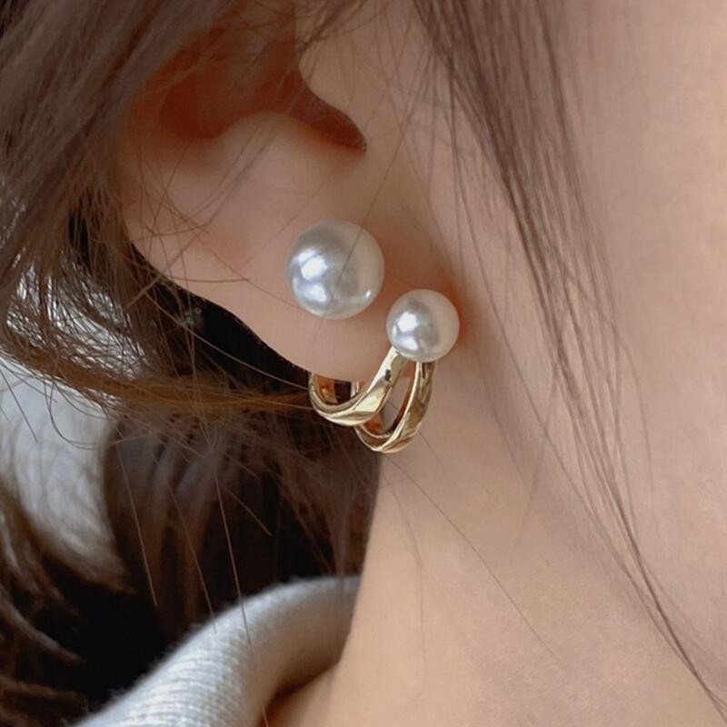 925シルバーニードル韓国ファッションパールスタッドピアス  - Pearl Earring Stud のレビューと価格