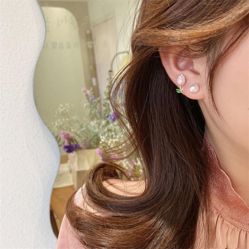925シルバーニードル韓国ファッションパールスタッドピアス  - Pearl Earring Stud のレビューと価格