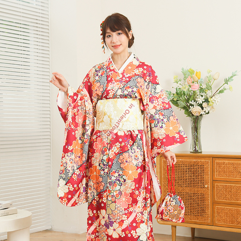 日本の着物 女性用改良版 カジュアルウェア 長さ140cm  - Women Formal Wear Ethnic のレビューと価格