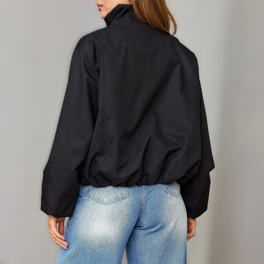 レディースカジュアルスタンドカラージャケット、ドロップショル - Formal Winter Wear Women Jacket のレビューと価格