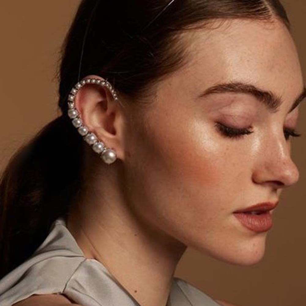 Stonefans-ピアスのないパールイヤークリップ,イヤリ - Pearl Earring Stud のレビューと価格
