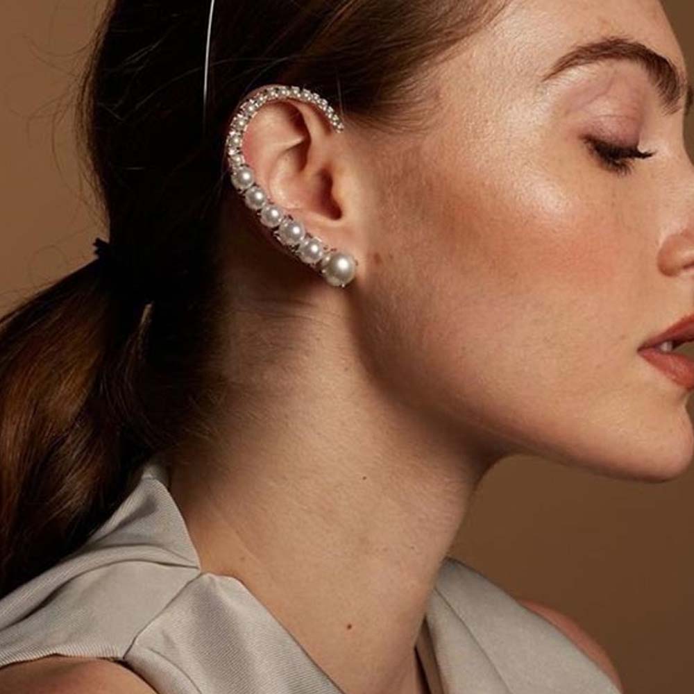 Stonefans-ピアスのないパールイヤークリップ,イヤリ - Pearl Earring Stud のレビューと価格