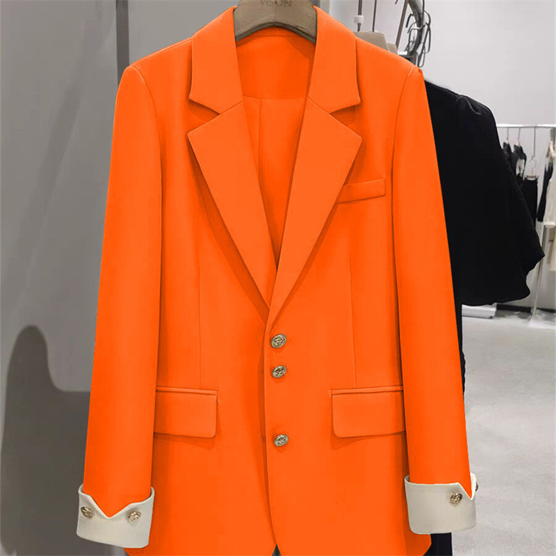 ファッションレディースブレザーカラーブロック長袖女性ビジネス - Formal Winter Wear Women Jacket のレビューと価格