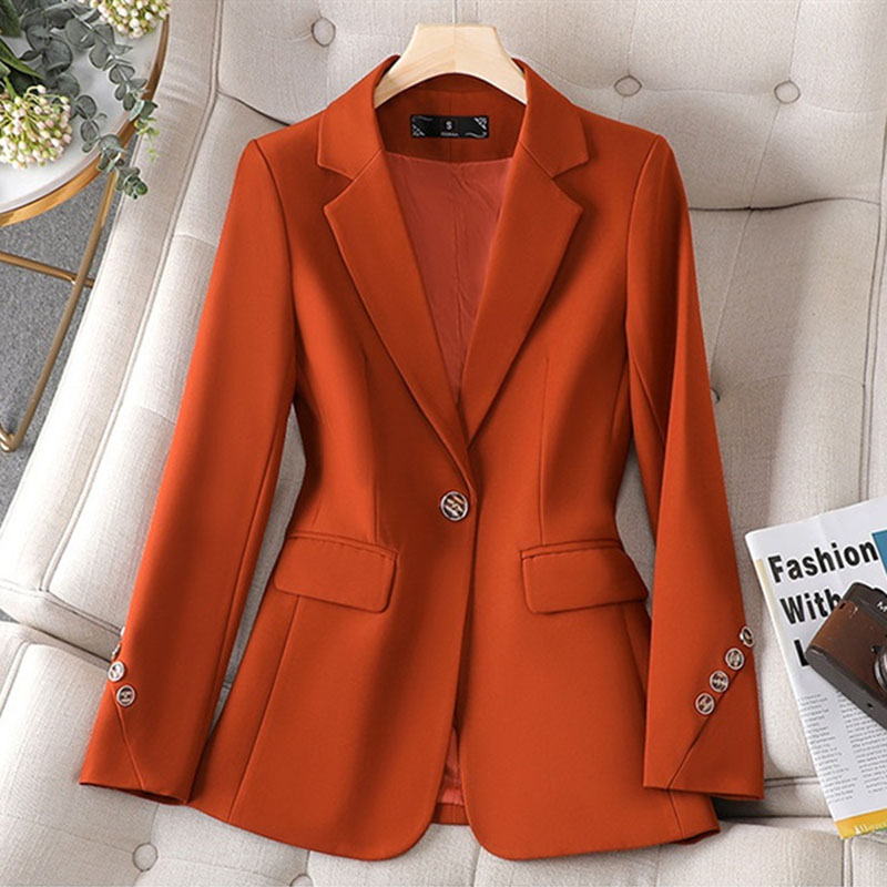 高品質の女性ブレザージャケット女性固体長袖ビジネスワークウェ - Formal Winter Wear Women Jacket のレビューと価格