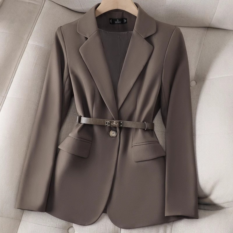オフィスレディースブレザー女性ジャケット長袖シングルボタン女 - Formal Winter Wear Women Jacket のレビューと価格