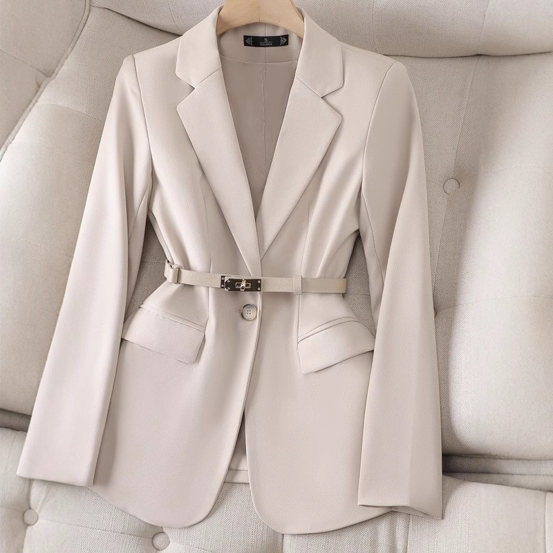 オフィスレディースブレザー女性ジャケット長袖シングルボタン女 - Formal Winter Wear Women Jacket のレビューと価格