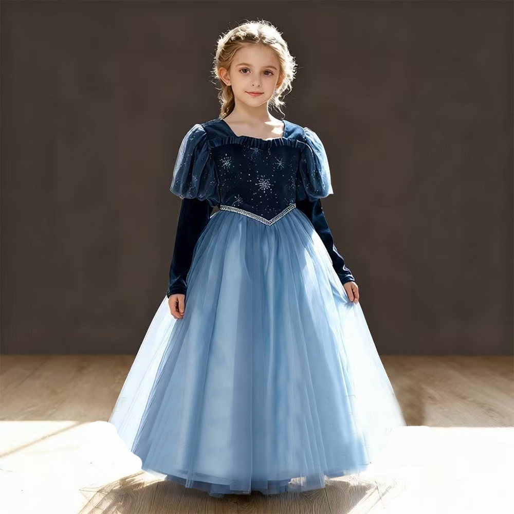 春/秋プリンセスフラッシュ裏地付き衣装女の赤ちゃんコスプレパ - Women'S Formal Wear For Girls のレビューと価格
