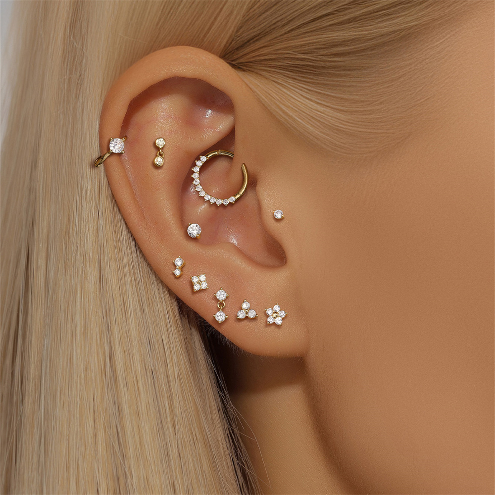 Aide-diy-ジルコンパールのイヤリング,シンプルなジュ - Pearl Earring Stud のレビューと価格