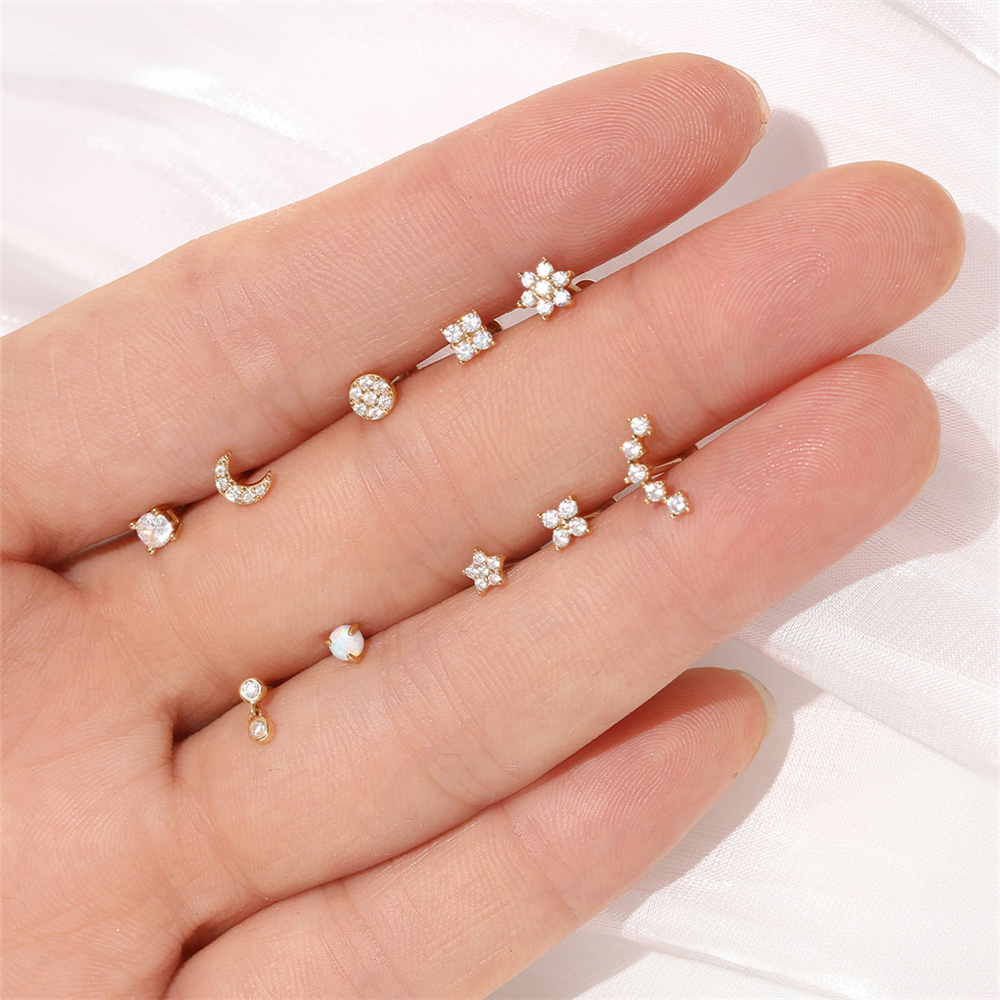 Aide-diy-ジルコンパールのイヤリング,シンプルなジュ - Pearl Earring Stud のレビューと価格