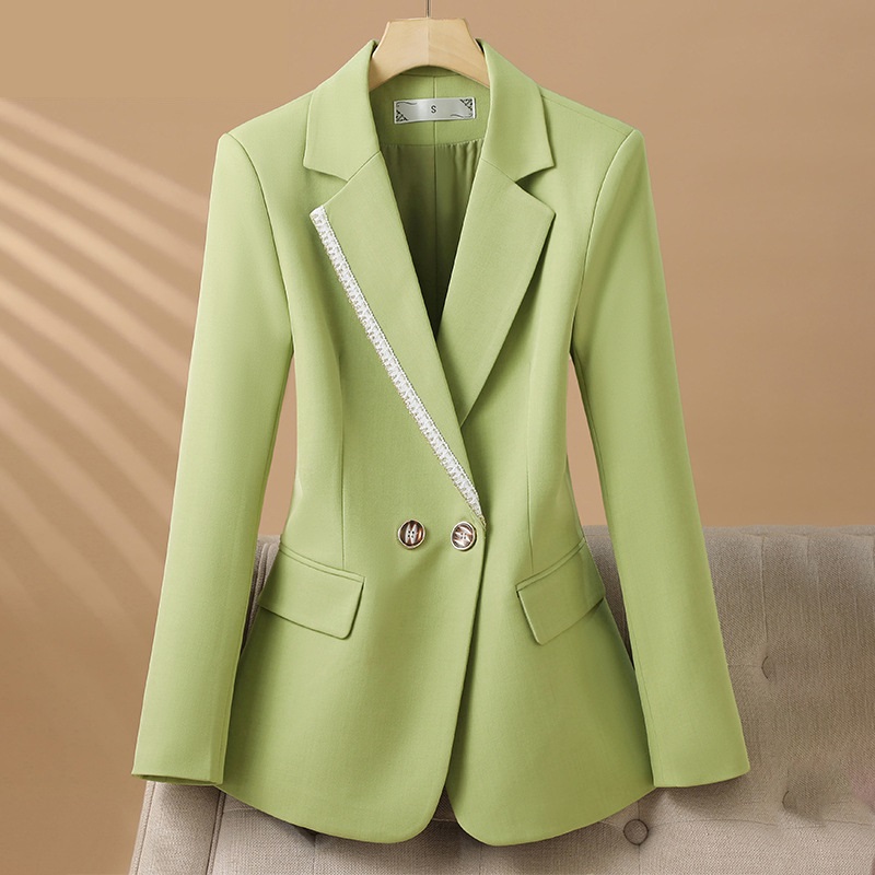 ファッション女性ブレザー長袖春秋レディーススリムフォーマルス - Formal Winter Wear Women Jacket のレビューと価格