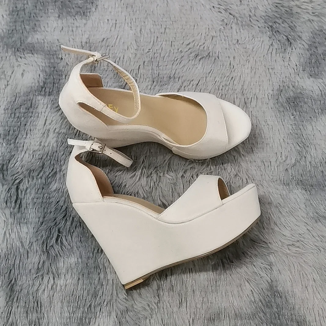 レディースサンダル 14cm セクシー ピープトゥ アンクル - Women'S Formal Wear To A Wedding のレビューと価格