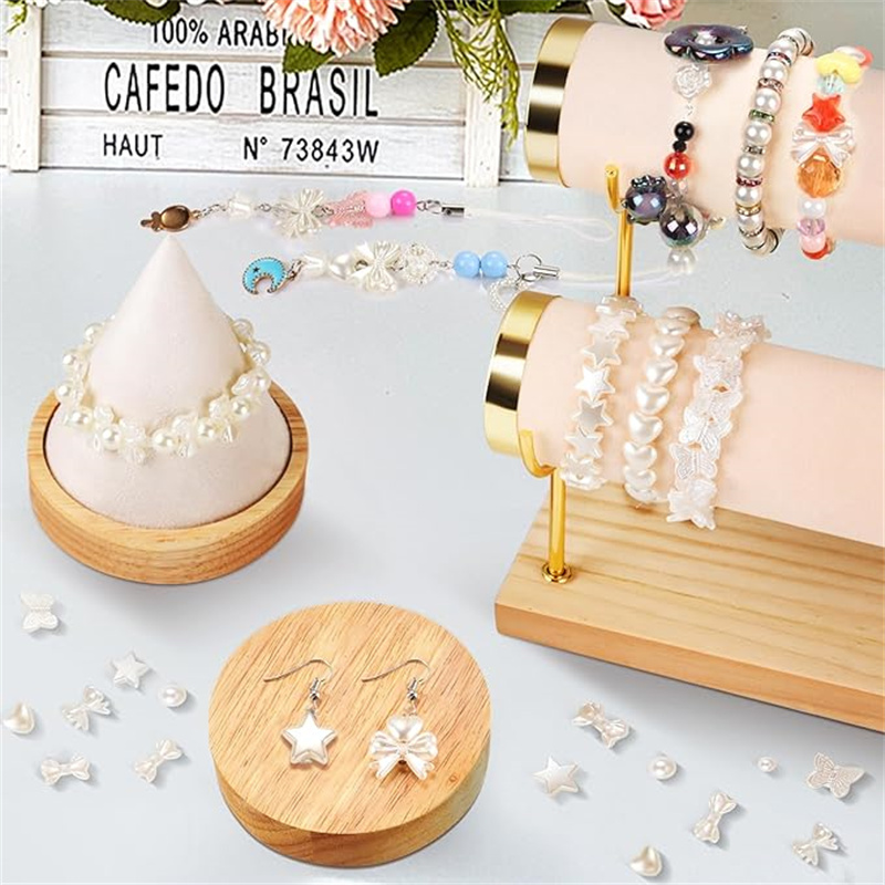 20 ピース/バッグアクリルリボン弓 ABS 模造パールビー - Pearl Earring Stud のレビューと価格
