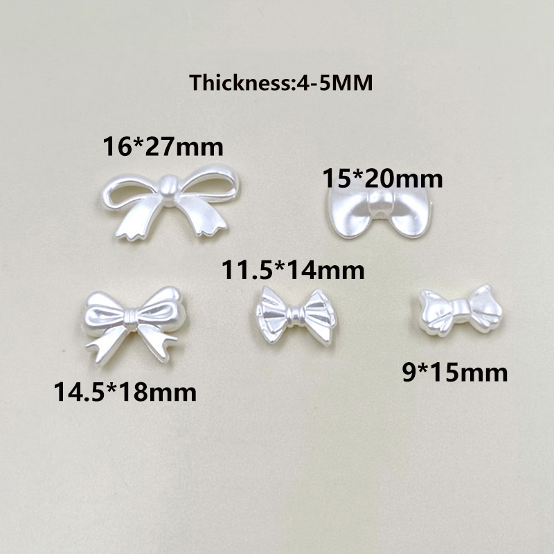 20 ピース/バッグアクリルリボン弓 ABS 模造パールビー - Pearl Earring Stud のレビューと価格