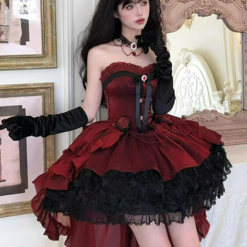 ビクトリア朝の甘いエレガントなロリータドレス女性ヴィンテージ - Victorian Women'S Formal Wear のレビューと価格