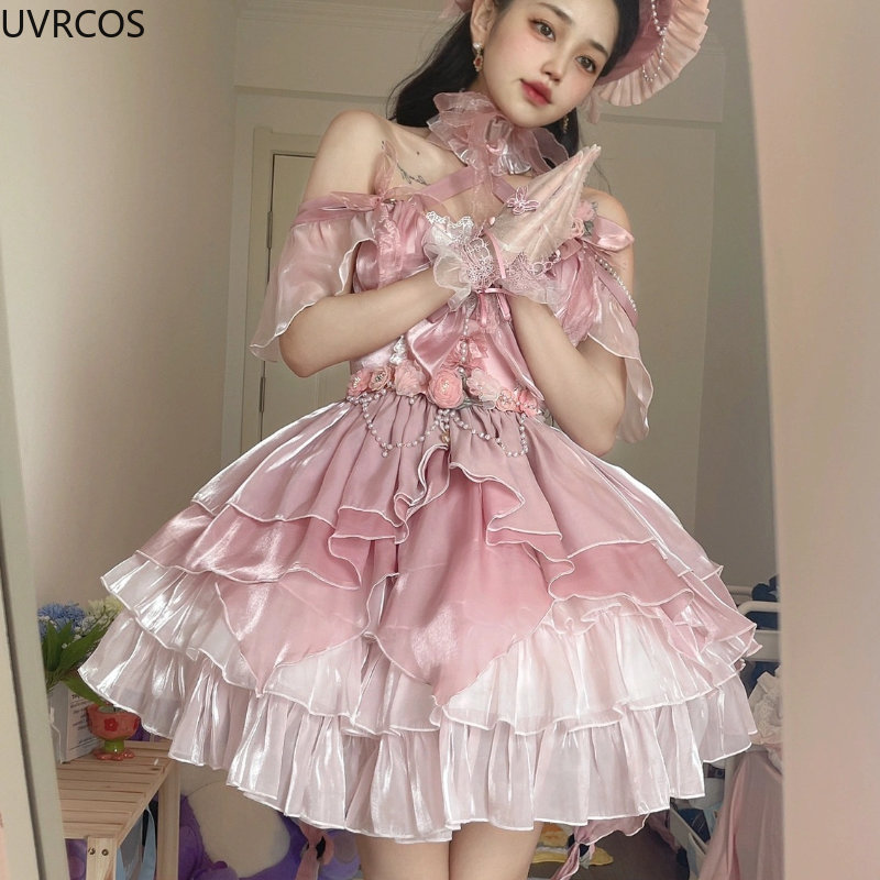 ヴィンテージロリータJskドレス,女性のためのエレガントなレ - Victorian Women'S Formal Wear のレビューと価格