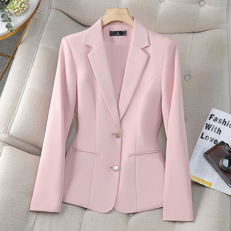 新しいファッション女性フォーマルブレザーレディースシングルブ - Formal Winter Wear Women Jacket のレビューと価格