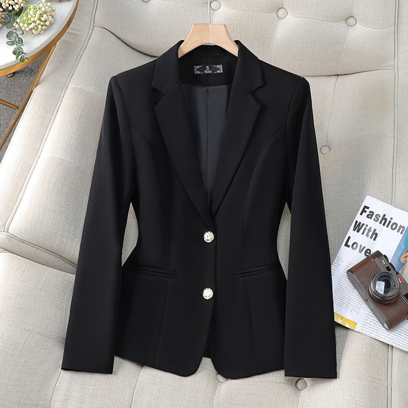 新しいファッション女性フォーマルブレザーレディースシングルブ - Formal Winter Wear Women Jacket のレビューと価格
