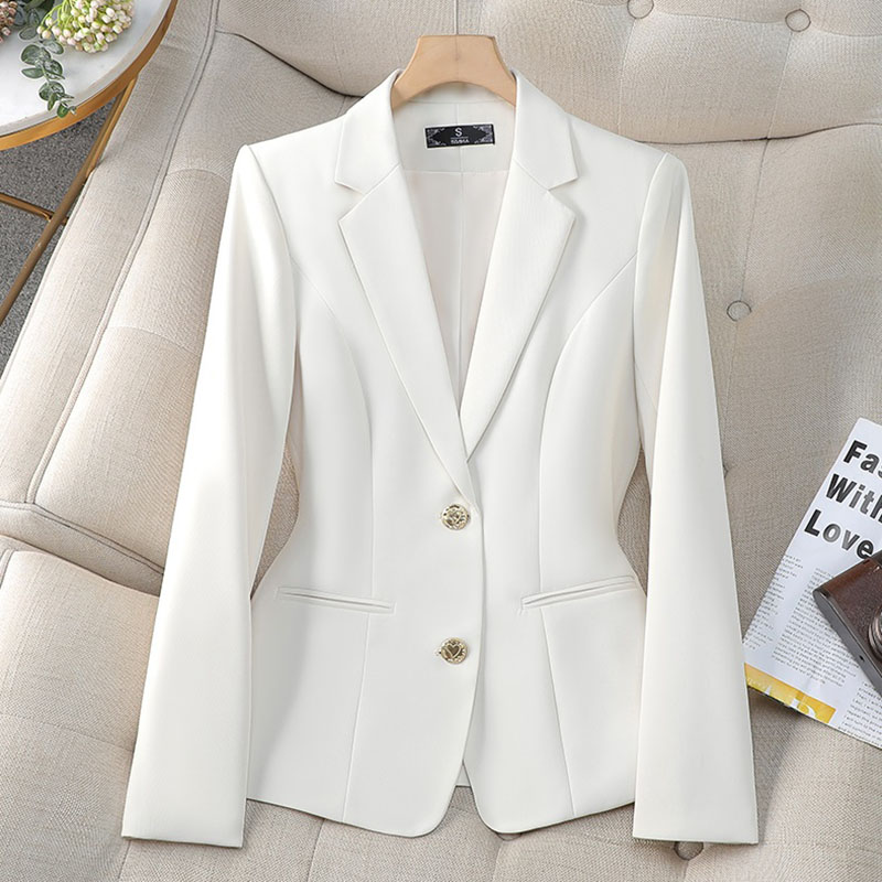 新しいファッション女性フォーマルブレザーレディースシングルブ - Formal Winter Wear Women Jacket のレビューと価格